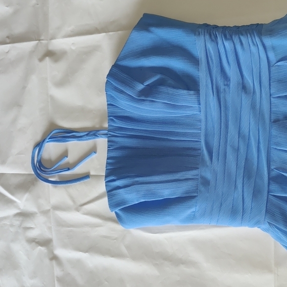 David's Bridal Blue Knee Length Dress 👗. Size 2 - Picture 5 of 7